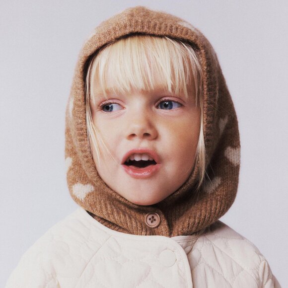 NEW! Zara Baby | Knit Balaclava Hood In Anthacite Grey - Picture 11 of 11